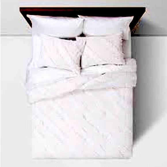 Opalhouse by target diagonal king size gray 3 piece duvet set - Picture 5 of 5